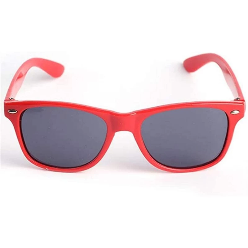 Aviator Vintage Boys Girls Sunglasses Children Cute Safety Coating Glasses UV 400 Black - Red - CF18XGEDWC6 $16.26