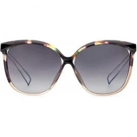 Cat Eye Linno Vintage Fashion Cat Eye Women's Sunglasses Mirrored Lens UV400 - Gradient Grey - CV18LQAC33L $23.38