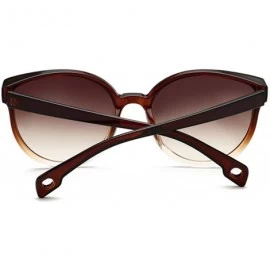 Oval Sunglasses Cat Eye Women Men Sun Eyewear Eyeglasses Plastic Frame Clear Lens UV400 Shade Fashion Driving - C8 - CY198AIC...