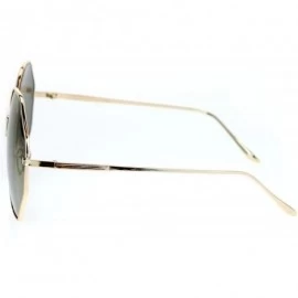 Oversized Oversized Octagon Shape Sunglasses Womens Shades Mirror Lens UV 400 - Gold (Gold Mirror) - CY187IHY7DH $20.14