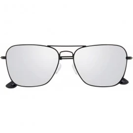 Square Polarized Frame Aviator Sunglasses for Men Women Shades Unisex Sun Glasses with Case - CN18U3G8Z5N $8.74