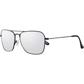 Square Polarized Frame Aviator Sunglasses for Men Women Shades Unisex Sun Glasses with Case - CN18U3G8Z5N $8.74