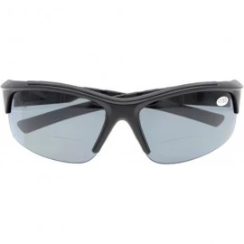 Sport Sports Polarized Bifocal Sunglasses Half Rimless Tinted Style Sunshine Readers - Matte Black - CB18DH33O6H $43.63