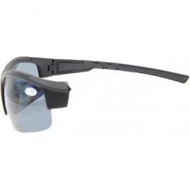 Sport Sports Polarized Bifocal Sunglasses Half Rimless Tinted Style Sunshine Readers - Matte Black - CB18DH33O6H $18.53