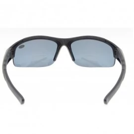 Sport Sports Polarized Bifocal Sunglasses Half Rimless Tinted Style Sunshine Readers - Matte Black - CB18DH33O6H $18.53