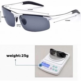 Sport Mens Sunglasses Polarized Sport Night Driving Glasses Anti Glare High Visiable Metal Frame Color Change Lens - CV18ULC3...