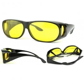Wrap Value Pack HD Night Vision Wraparounds Wrap Around Windproof Sunglasses - 1 Pair - CA12JNASL3L $19.46
