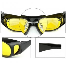 Wrap Value Pack HD Night Vision Wraparounds Wrap Around Windproof Sunglasses - 1 Pair - CA12JNASL3L $11.68