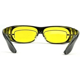 Wrap Value Pack HD Night Vision Wraparounds Wrap Around Windproof Sunglasses - 1 Pair - CA12JNASL3L $19.46