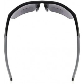 Sport Retro Mens Womens Sports Half-Rimless Bifocal Sunglasses - Black Frame/Grey Arm - CR189AIUQNG $23.95