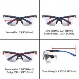 Sport Retro Mens Womens Sports Half-Rimless Bifocal Sunglasses - Black Frame/Grey Arm - CR189AIUQNG $23.95