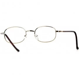 Rectangular Mens Classic Metal Rim Rectangular Bifocal Reading Eye Glasses - Gold - CH18D90MA46 $23.77