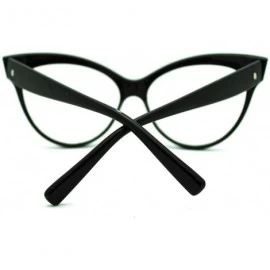 Cat Eye True Goth Cat Eye Clear Len Fashion Optical Eye Glasses - Black - CX11FAZ4MF5 $18.18