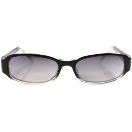 Rectangular Classic Vintage 90s Fashion Two Tone Black Frame Rectangle Sunglasses - CR18023YX87 $23.18