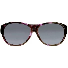 Wrap Allure Polarized Fitover Sunglasses - Grape Demi - CR18DA3GDI0 $39.40