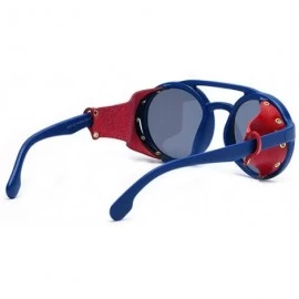 Aviator Polarized steampunk round sunglasses - men's round glasses - personality sunglasses - men's sunglasses - A - CV18S53A...