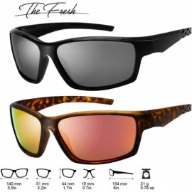 Rectangular Polarized Sunglasses Baseball Softball S113 Shiny - S113-shiny Black & Matte Demi - CU18SC653NU $35.30