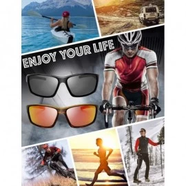Rectangular Polarized Sunglasses Baseball Softball S113 Shiny - S113-shiny Black & Matte Demi - CU18SC653NU $35.30