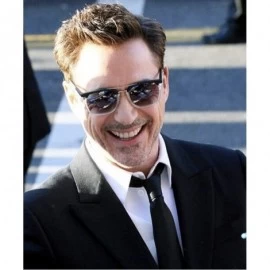 Aviator Retro Sunglasses Square Downey Gradient - Tony same style 2 - CG193QHUXSQ $31.70