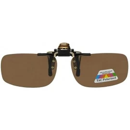 Rectangular Slim Rectangle Polarized Flip-up Sunglasses - Polarized Brown Lenses - C81808L957I $15.37