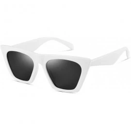 Goggle Square Cateye Sunglasses for Women Fashion Trendy Style MS51801 - White - CT1903I8OU3 $25.36