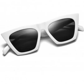 Goggle Square Cateye Sunglasses for Women Fashion Trendy Style MS51801 - White - CT1903I8OU3 $25.36