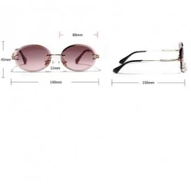 Oval Retro Oval Sunglasses Women FramelGray Brown Clear Lens RimlSun Glasses Uv400 - C04 Gray - CK197Y7ELOK $55.31
