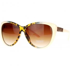 Cat Eye Retro Womens Diva Oversized Cat Eye Style Butterfly Sunglasses - Tortoise Beige - CA122KQ8NWZ $11.36