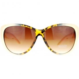 Cat Eye Retro Womens Diva Oversized Cat Eye Style Butterfly Sunglasses - Tortoise Beige - CA122KQ8NWZ $19.01