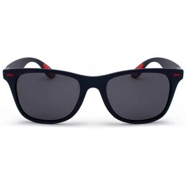 Square Polarized UV Protection Sunglasses for Men Women Full rim frame Square Acrylic Lens Plastic Frame Sunglass - C - CJ190...