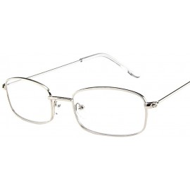Goggle Vintage Glasses Women Man Square Shades Small Rectangular Frame Sunglasses - F - C1193XHXSXL $20.49