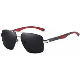 Square Vintage Retro Square Aluminum Magnesium Polarized Sunglasses Men Classic Sun Glasses UV400 Shades - CD1985LDR5C $58.26