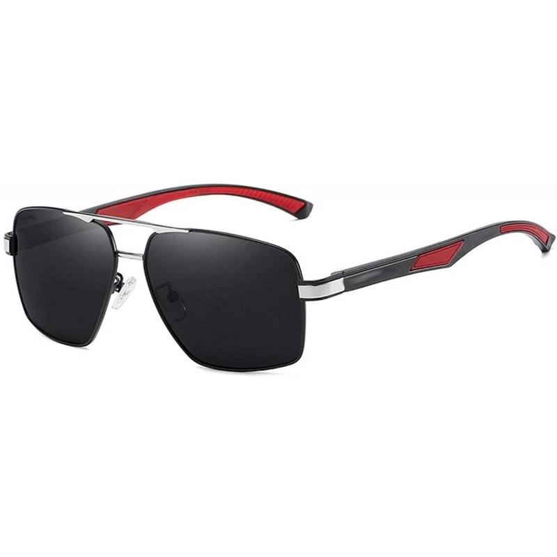 Square Vintage Retro Square Aluminum Magnesium Polarized Sunglasses Men Classic Sun Glasses UV400 Shades - CD1985LDR5C $34.32
