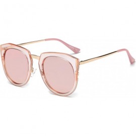 Oversized Women Oversize Cat Eye Fashion Sunglasses - Pink - CG18WSELQNE $43.80