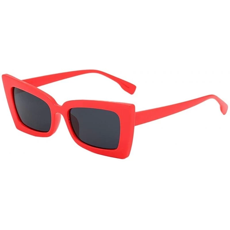 Goggle Sunglasses Vintage Goggles Multicolor Eyeglasses Glasses Eyewear - Red - CA18QRGY9C7 $11.64
