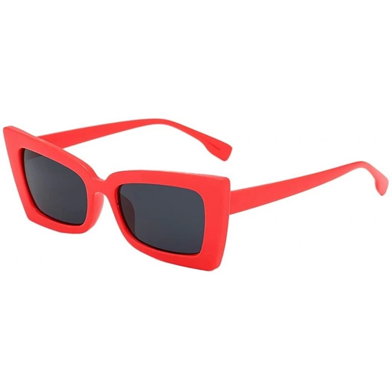 Goggle Sunglasses Vintage Goggles Multicolor Eyeglasses Glasses Eyewear - Red - CA18QRGY9C7 $19.23