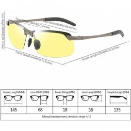 Rimless Men/Women Polarised Sports Sunglasses Semi-rimless VU400 Sunglasses - Grey - Night Vision Glasses - CH18RNE92IN $16.78