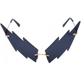 Sport Lightning Style Personality Glasses Irregular Sunglasses - 3 - CX190HC6KT8 $26.49