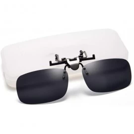 Square Polarized Clip on Sunglasses for Men Women Flip up Sunglasses Over Prescription Glasses - CC18X63SWU6 $14.58