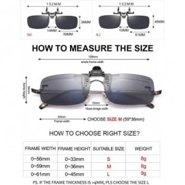 Square Polarized Clip on Sunglasses for Men Women Flip up Sunglasses Over Prescription Glasses - CC18X63SWU6 $14.58