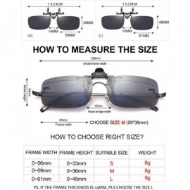 Square Polarized Clip on Sunglasses for Men Women Flip up Sunglasses Over Prescription Glasses - CC18X63SWU6 $23.89