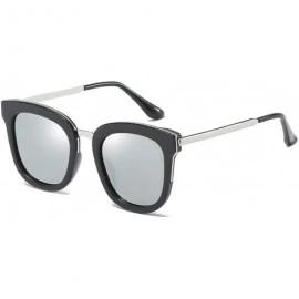 Goggle Semi Rimless HD Polarized Sunglasses for Women Men Retro Sun Glasses UV400 Protection - F - CP197AYQH7U $16.47