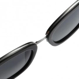 Goggle Semi Rimless HD Polarized Sunglasses for Women Men Retro Sun Glasses UV400 Protection - F - CP197AYQH7U $16.47