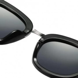 Goggle Semi Rimless HD Polarized Sunglasses for Women Men Retro Sun Glasses UV400 Protection - F - CP197AYQH7U $30.53
