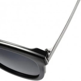 Goggle Semi Rimless HD Polarized Sunglasses for Women Men Retro Sun Glasses UV400 Protection - F - CP197AYQH7U $30.53