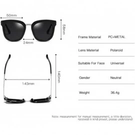 Goggle Semi Rimless HD Polarized Sunglasses for Women Men Retro Sun Glasses UV400 Protection - F - CP197AYQH7U $30.53