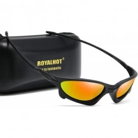 Sport Polarized Sport Sunglasses for Men Women Driving Fishing UV400 Protection PC Frame Shades For Womens - C7193HZWW00 $28.16