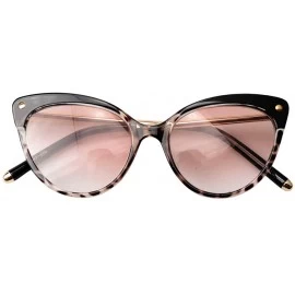 Oversized Ladies Oversized Cat Eye Reading Glass Modern Eyeglass Frame - Leopard Frame / Tea Lens - CQ18WXQ3DXA $27.86
