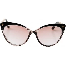 Oversized Ladies Oversized Cat Eye Reading Glass Modern Eyeglass Frame - Leopard Frame / Tea Lens - CQ18WXQ3DXA $27.86