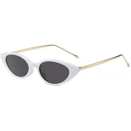 Oversized Womens Fashion Small-Frame Glasses Sunglasses Vintage Metal Frame UV400 - Style 02 - CQ18GUL365T $14.26